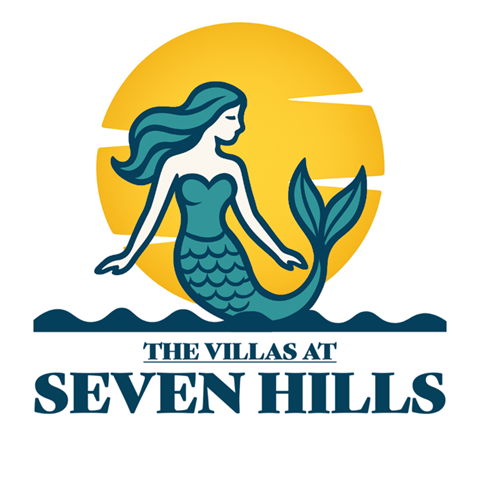 A logo featuring a mermaid and the text "The Villas at Seven Hills".