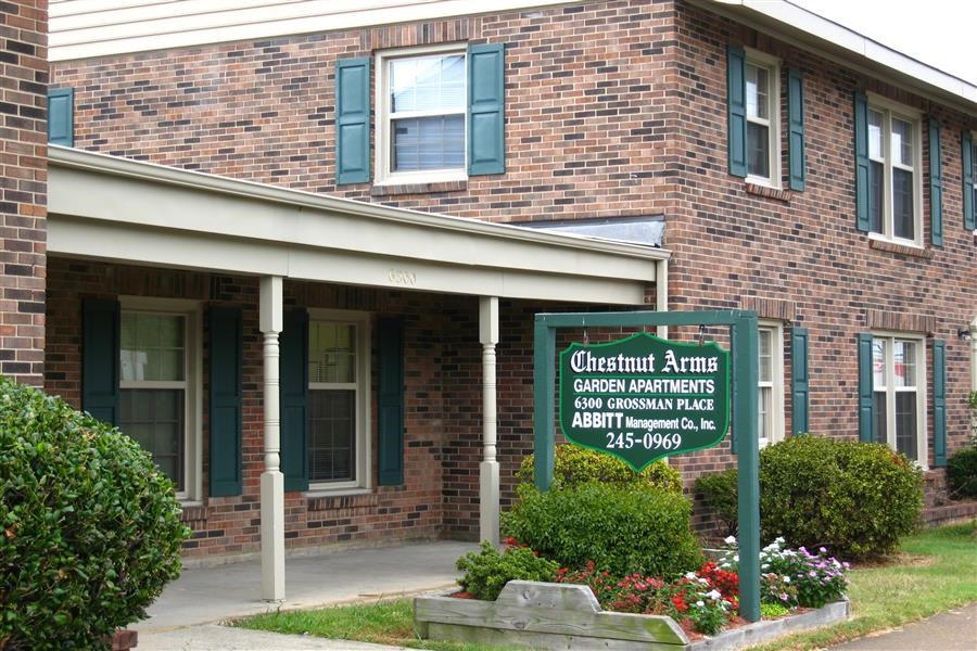 a building with a sign in front of it