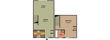 1 Bedroom Townhouse