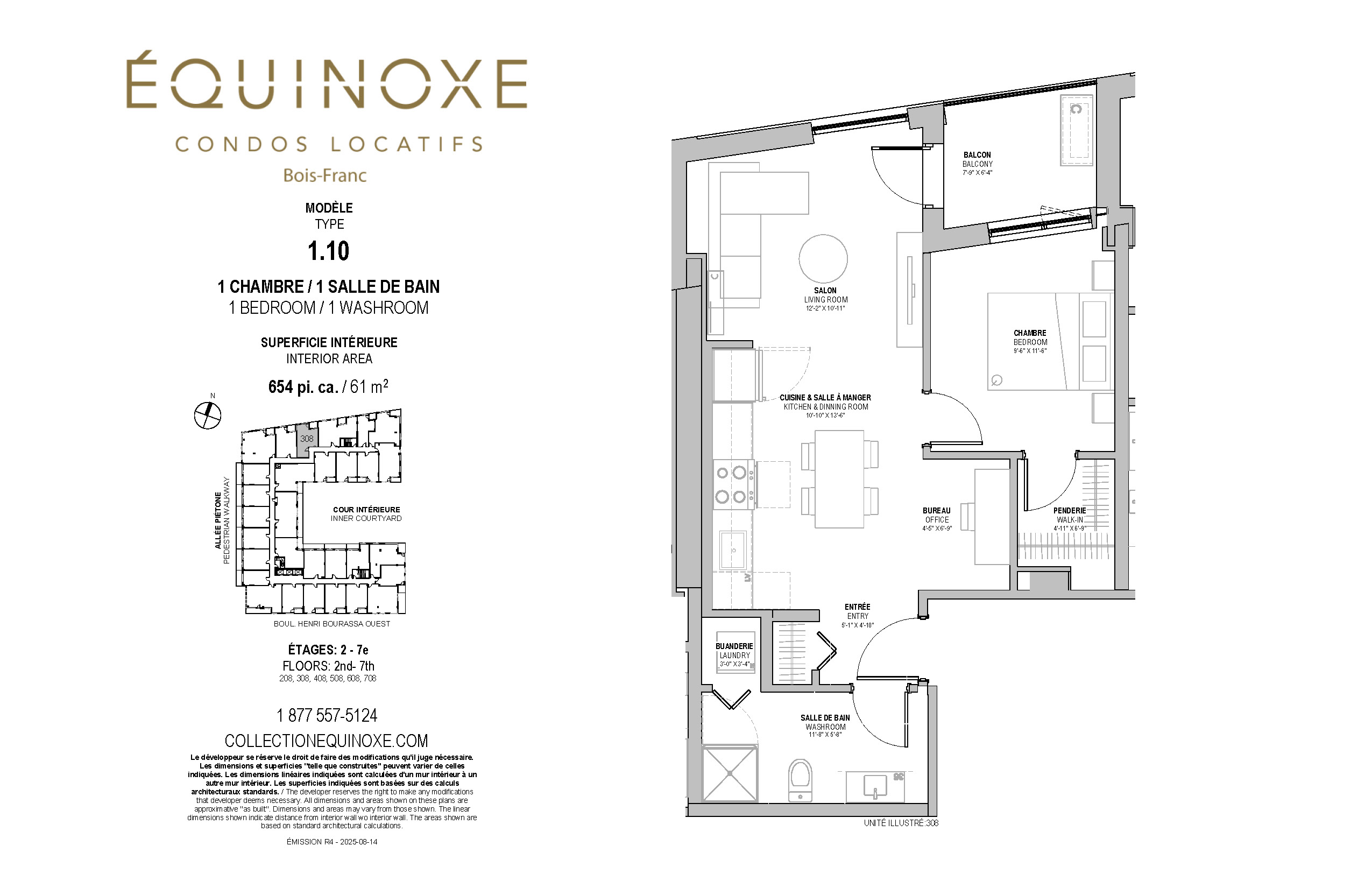 Bois Franc 1 bed 1 bath
