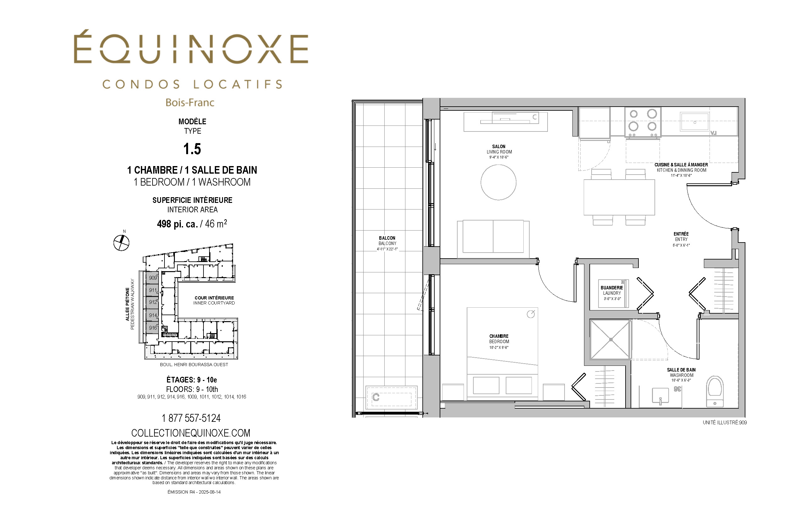 Bois Franc 1 bed 1 bath