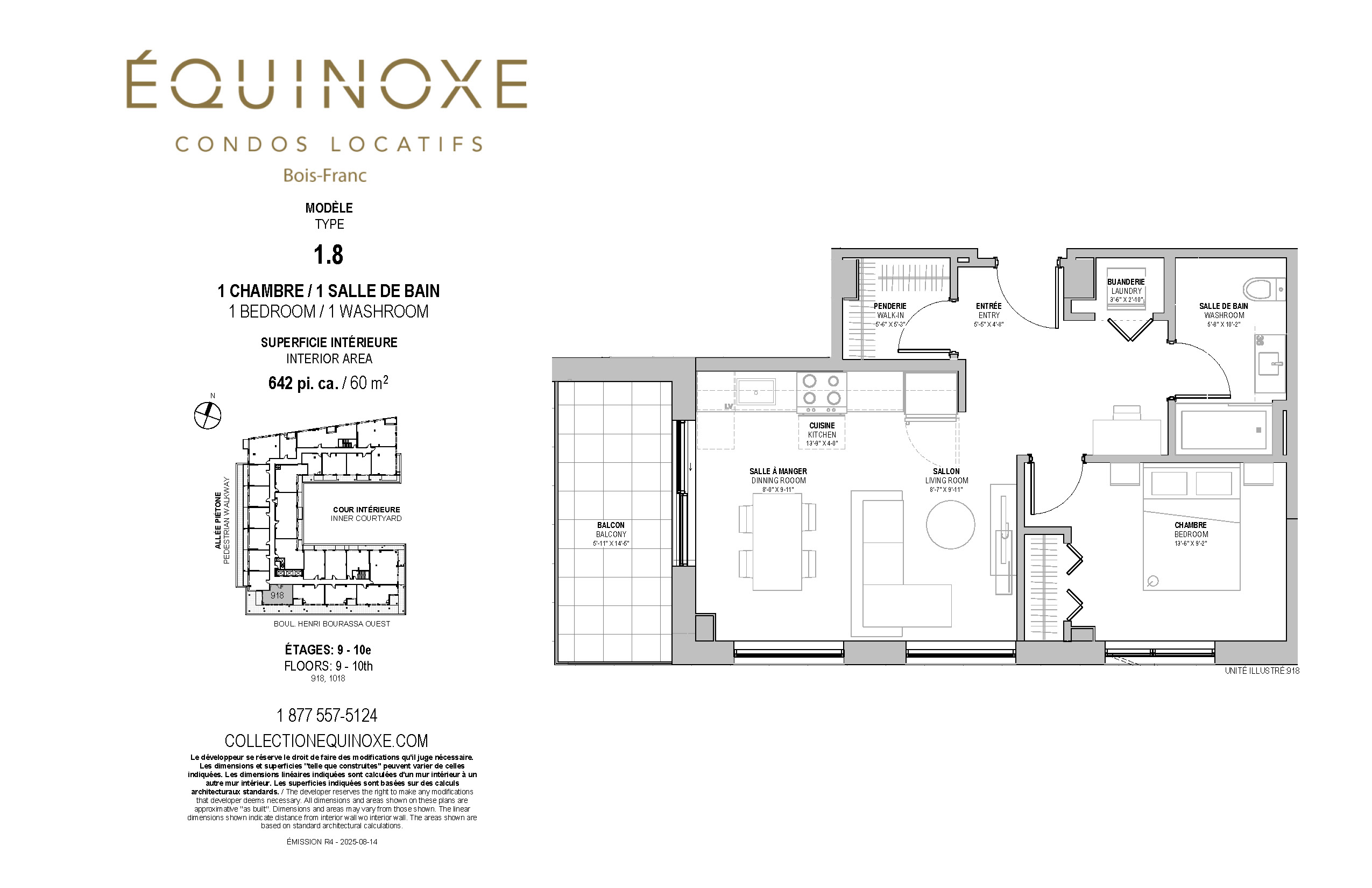Bois Franc 1 bed 1 bath