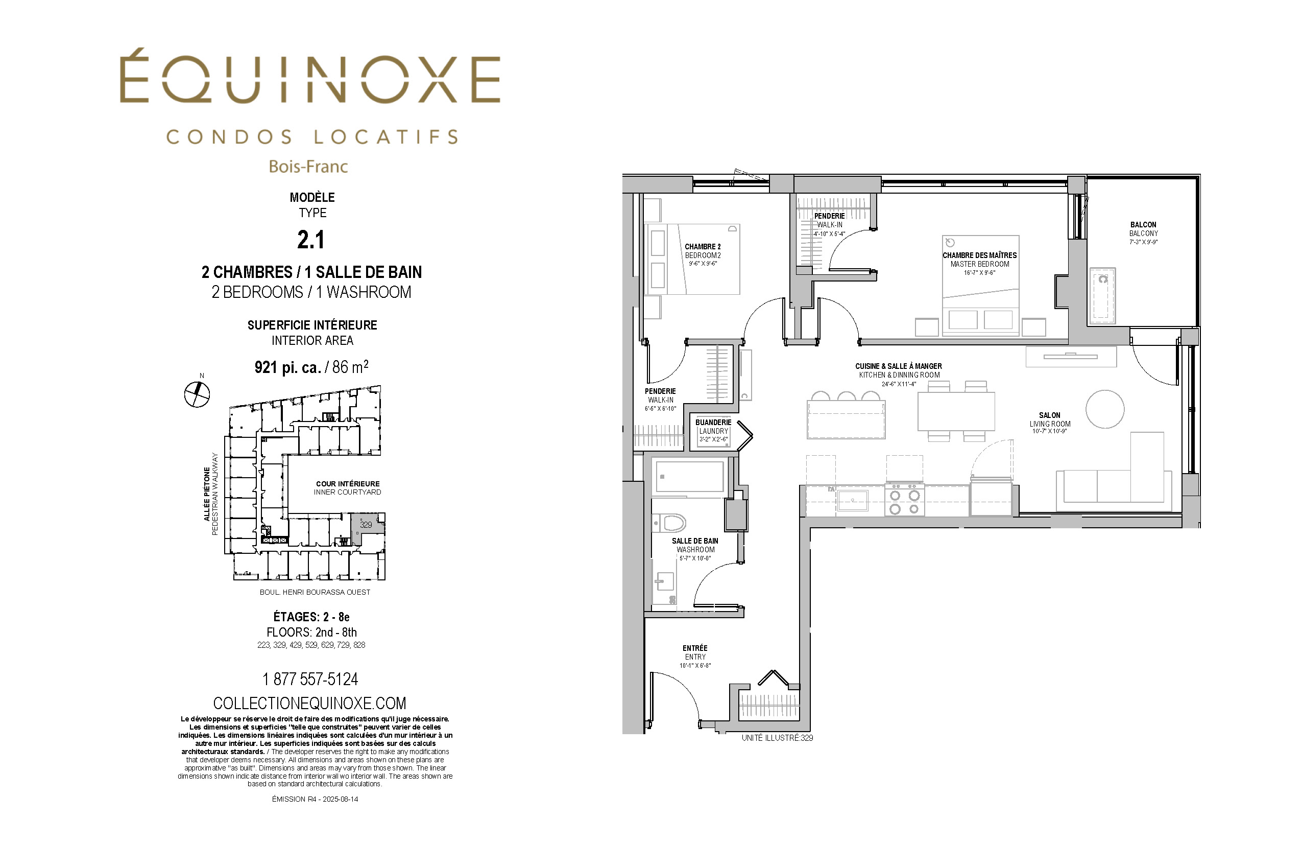 Bois Franc 2 bed 1 bath