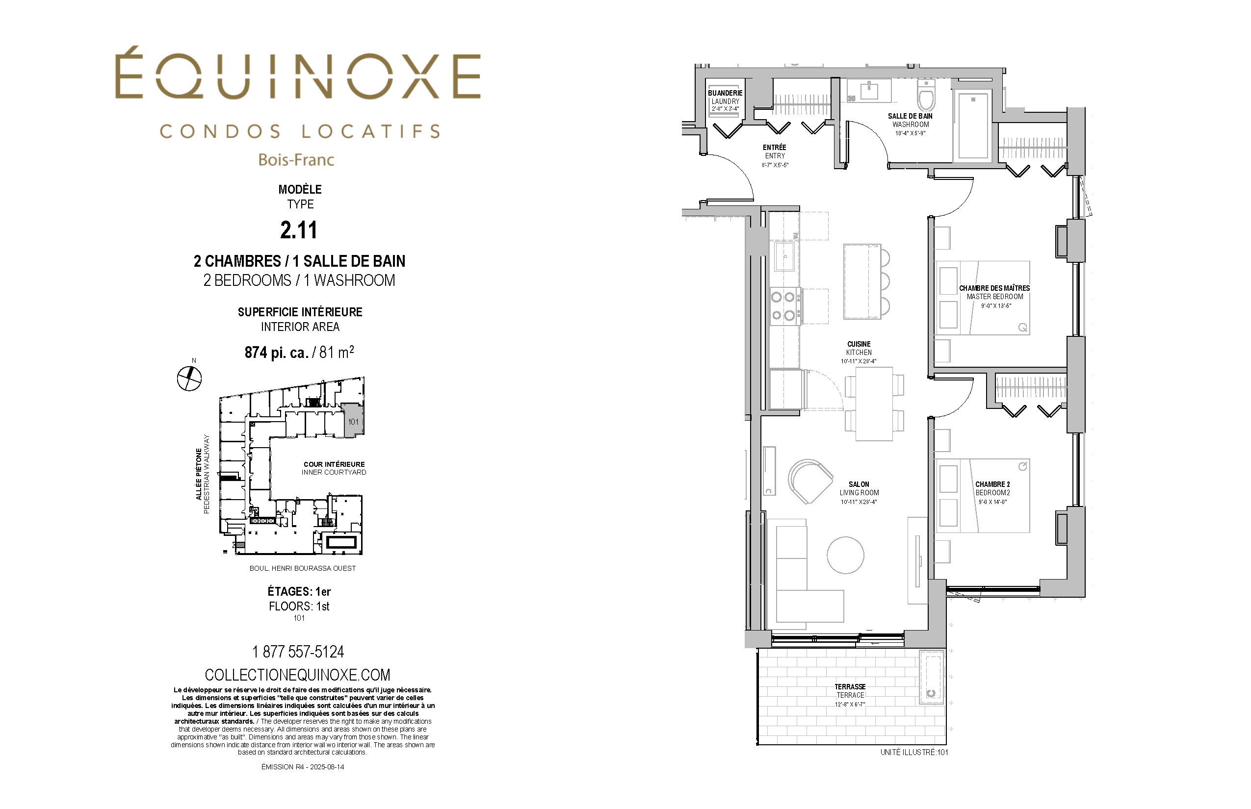 Bois Franc 2 bed 1 bath