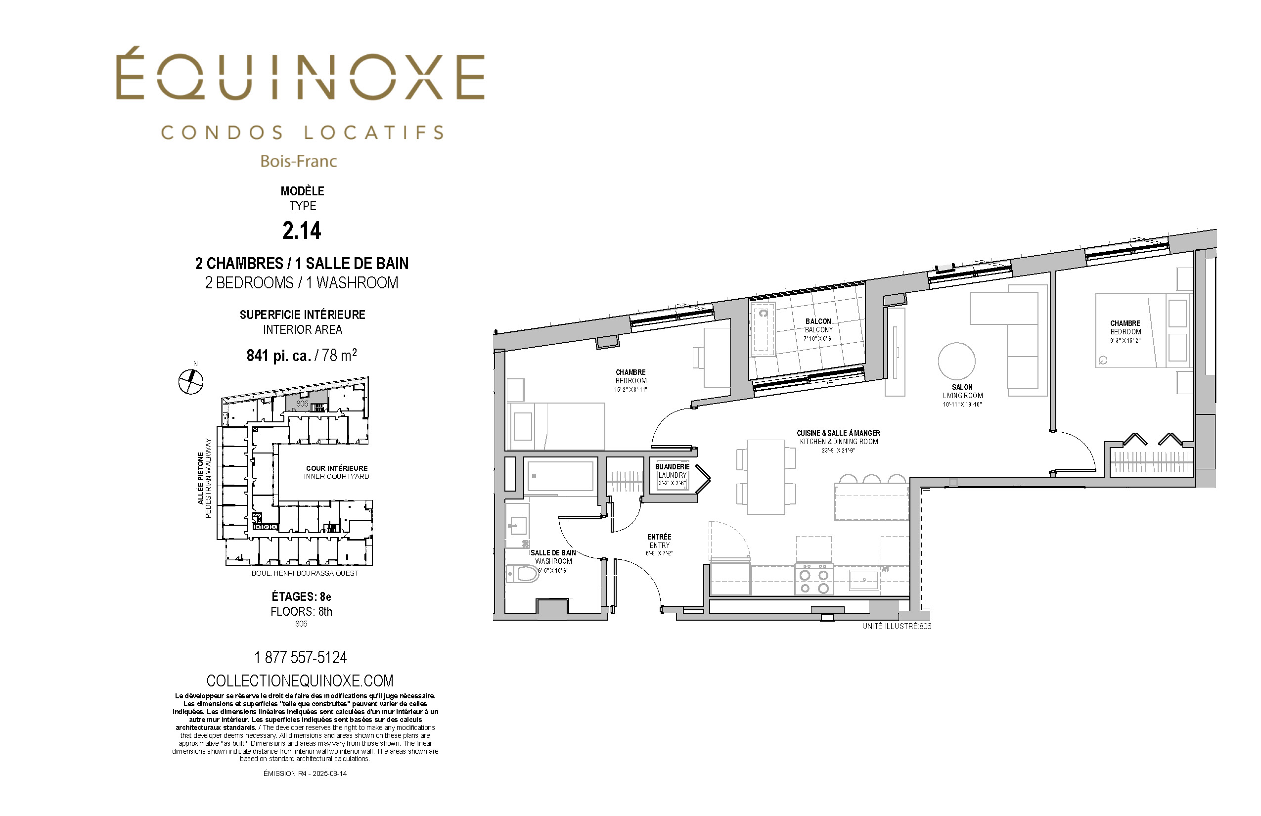 Bois Franc 2 bed 1 bath
