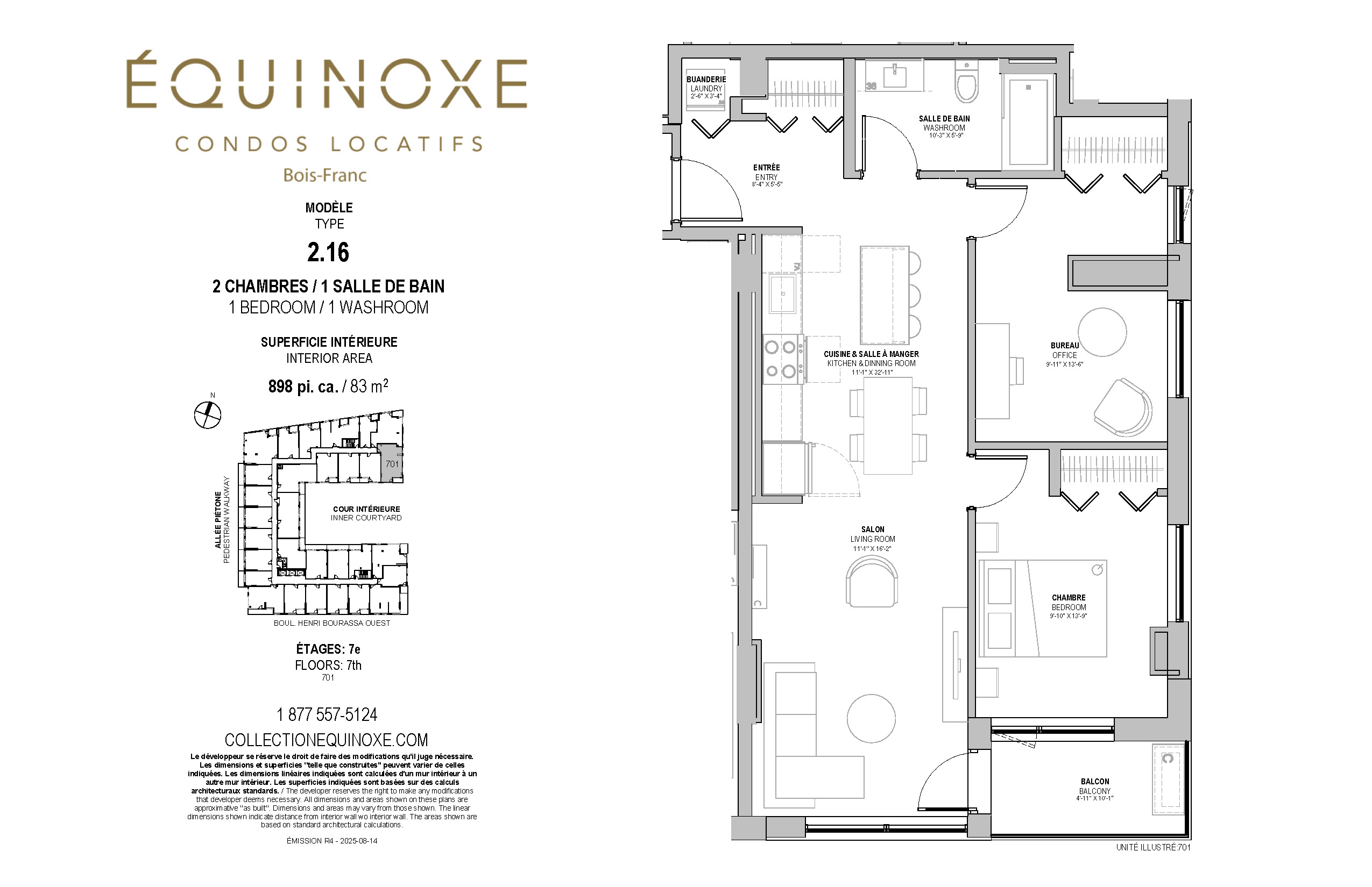 Bois Franc 2 bed 1 bath