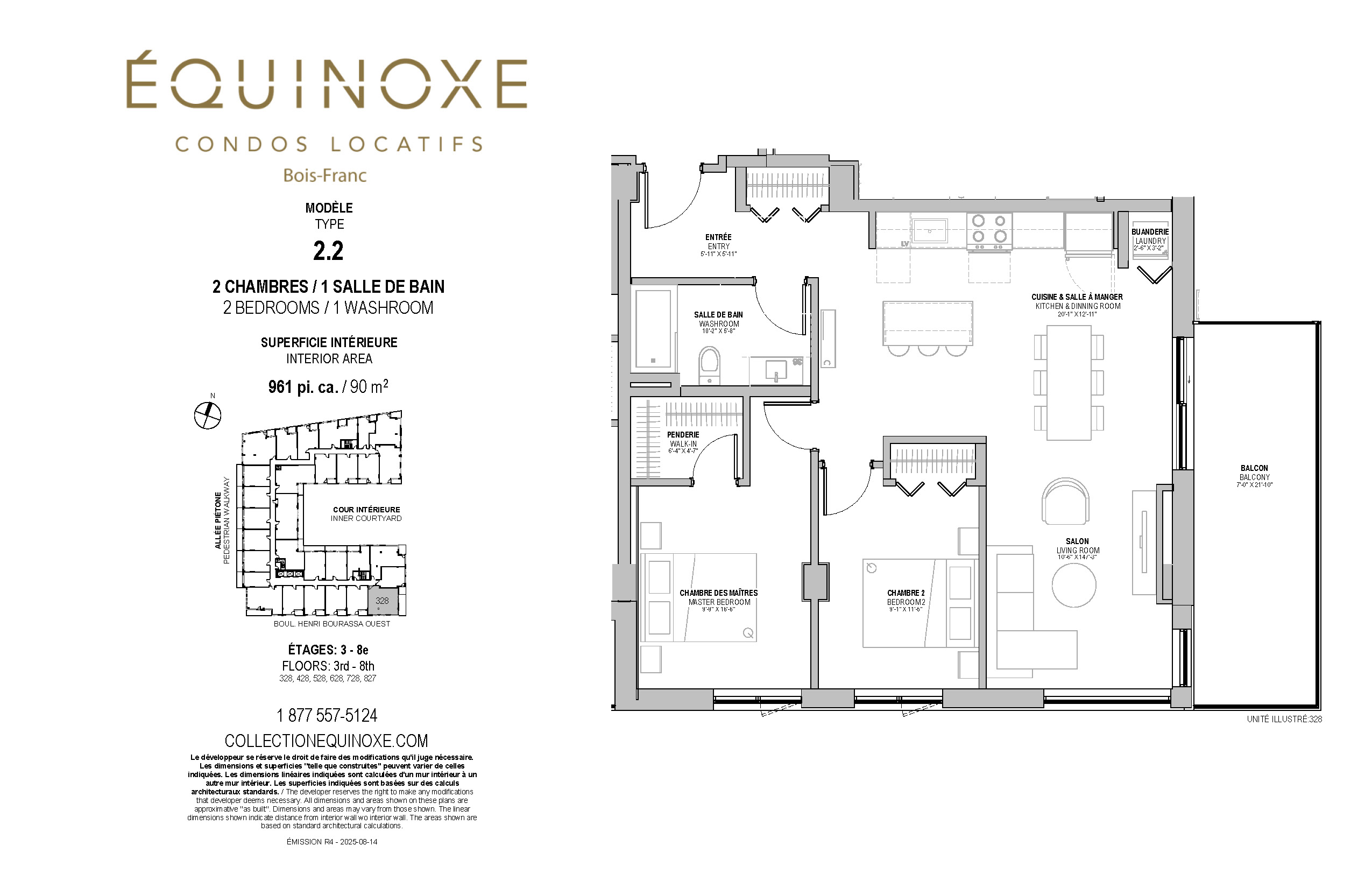 Bois Franc 2 bed 1 bath