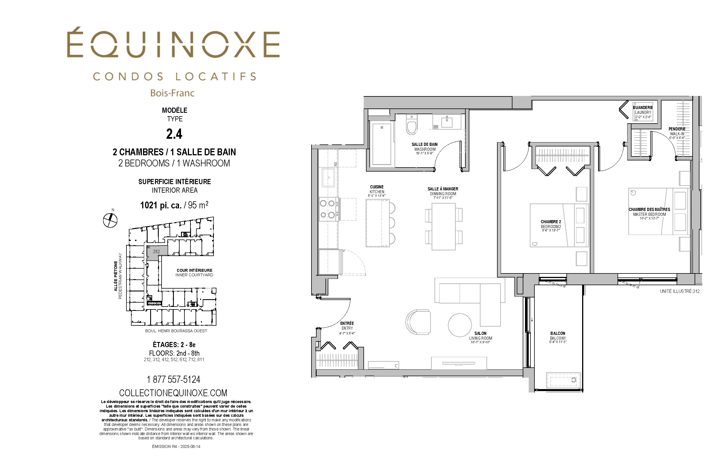 Bois Franc 2 bed 1 bath