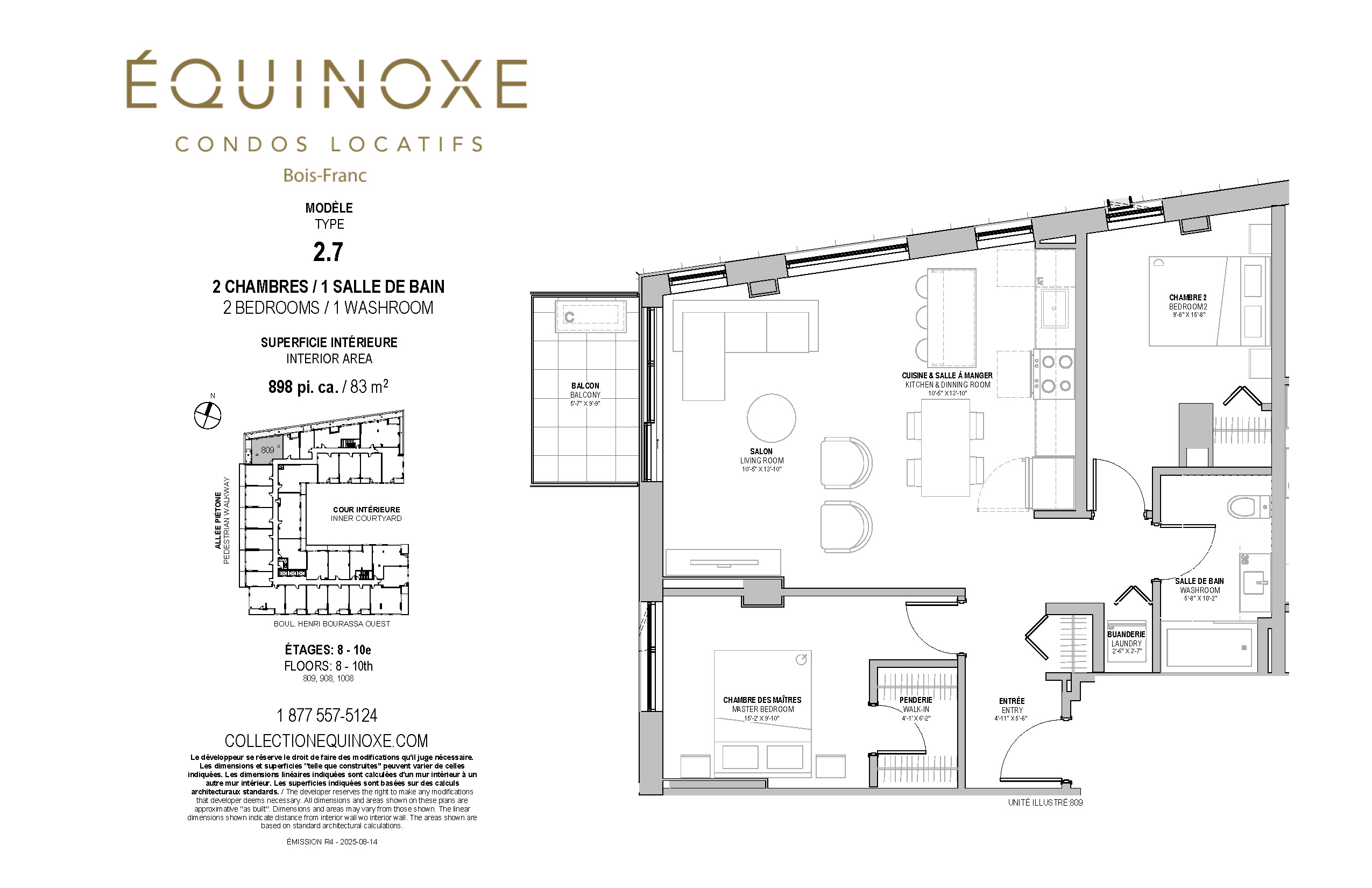 Bois Franc 2 bed 1 bath