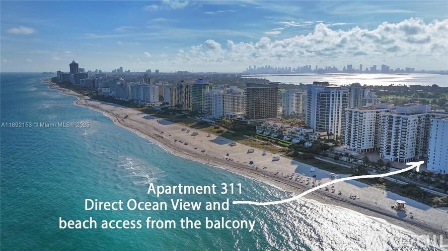 Apartment 311 has direct ocean view and beach access from the balcony.