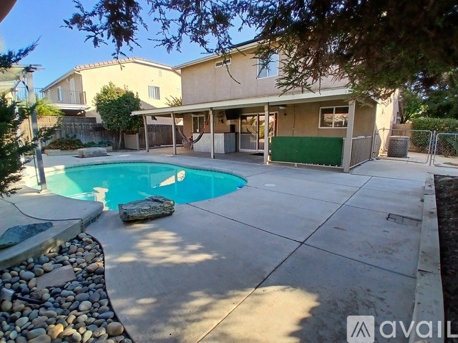 A house with a pool in the backyard.