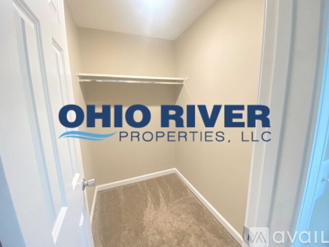A hallway with a logo that says Ohio River Properties, LLC.