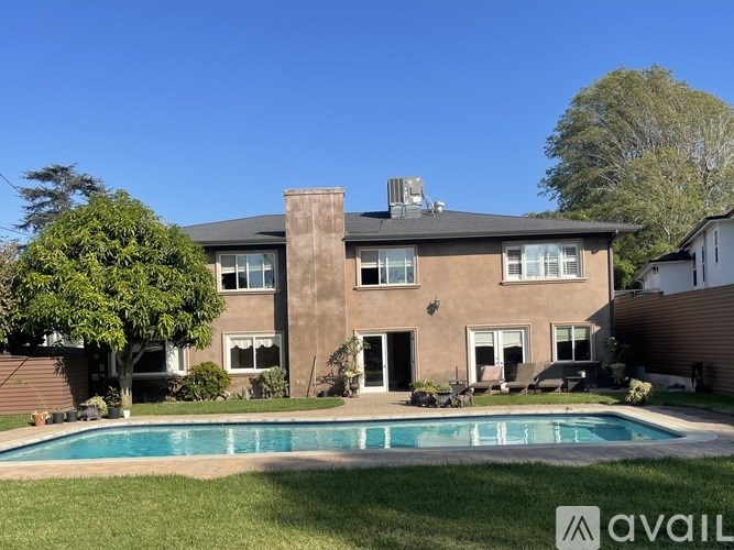 A house with a pool in the backyard.