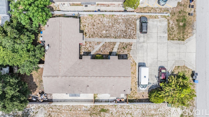 A car is parked on the side of a road.