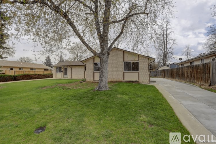 A tree in a grassy area in front of a house.