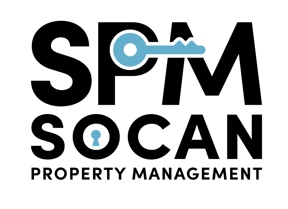 A logo for SPM Socan Property Management.