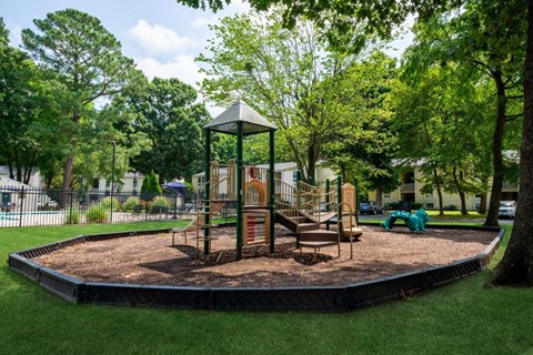 a playground in the middle of a park