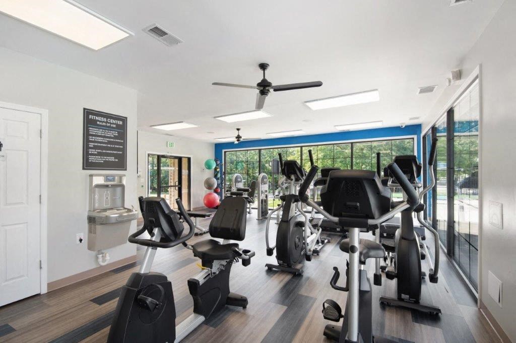 the gym in the owner s suite