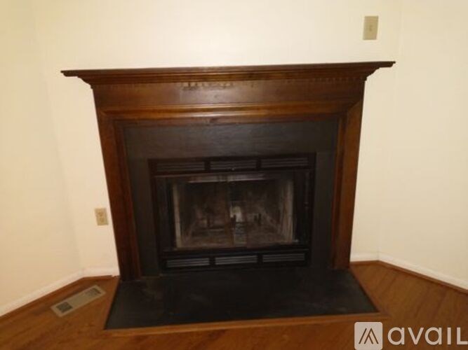 A wood fireplace with a screen door in front of it.