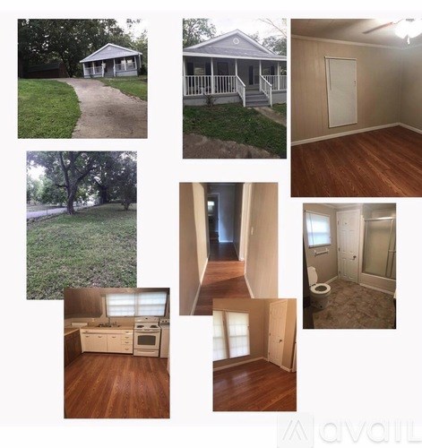 A collage of images showing a house, a kitchen, and a bathroom.