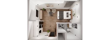 Studio, 1 Bathroom
