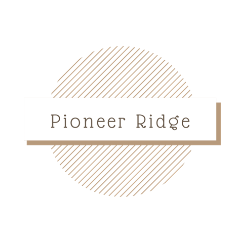 A logo with the text "Pioneer Ridge" in the center.