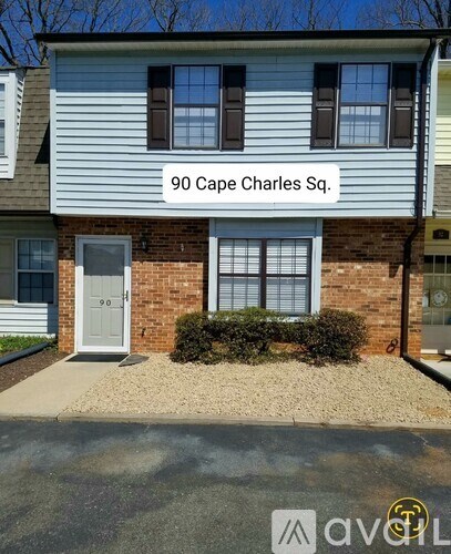 A house with the address 90 Cape Charles Sq. is shown.