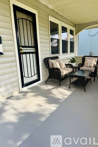 A black iron gate is on a white door.