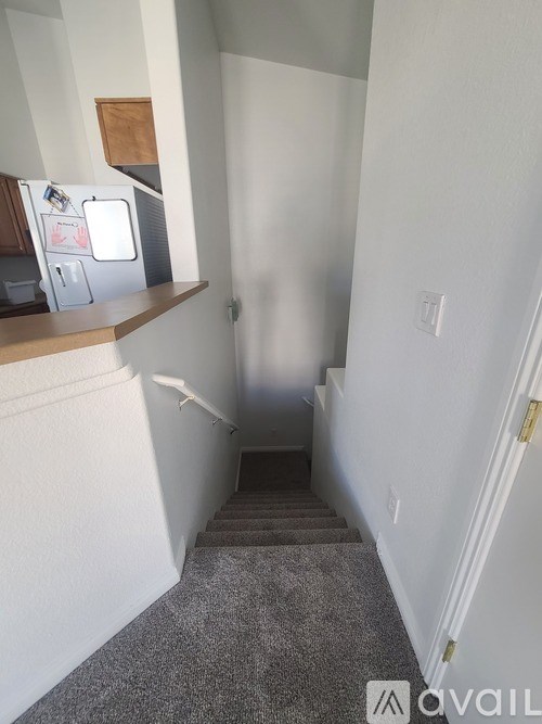 A stairway leading to a second floor.
