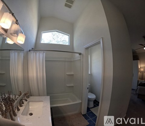 A bathroom with a white sink and a window.