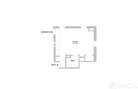 A floor plan of a bathroom with a toilet, sink, and bathtub.