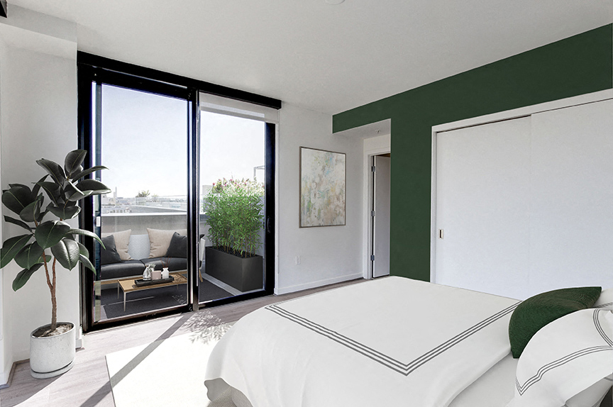 penthouse bedroom views