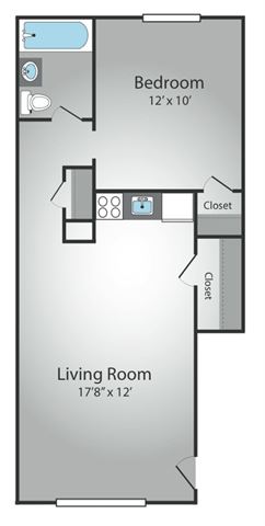 1 Bedroom - 1 Bath, Small