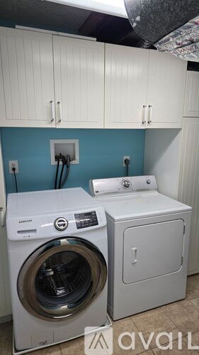 A washing machine and dryer are available for purchase.
