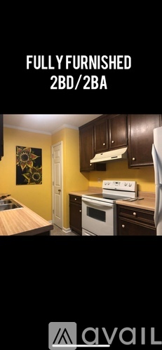 A fully furnished 2 bedroom and 2 bathroom apartment is available.