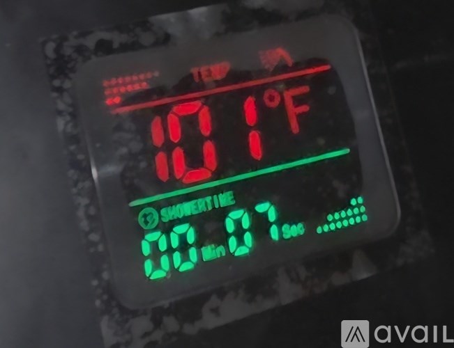 A digital display shows the temperature as 101°F and the humidity at 100%.