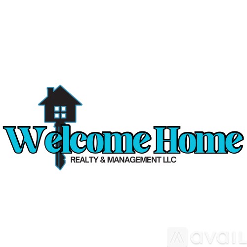 A logo for Welcome Home Realty & Management LLC featuring a house.