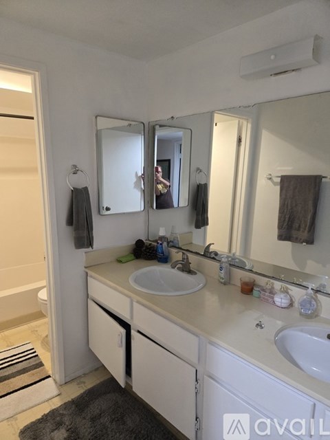 A bathroom with a sink, mirror, and toilet.
