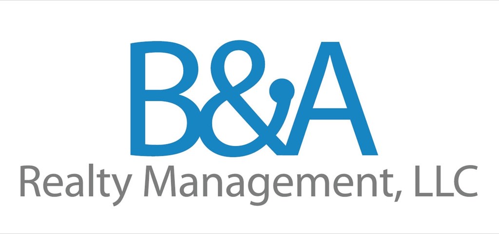 A logo for B&A Realty Management, LLC.