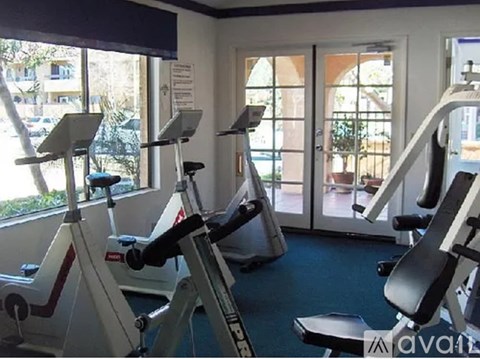 A gym with treadmills and exercise equipment.