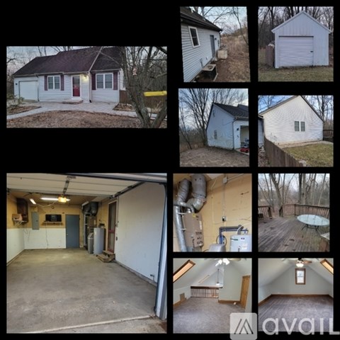 A collage of different house exteriors and interiors.