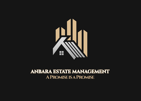 An image of a logo for Anbara Estate Management with a tagline.