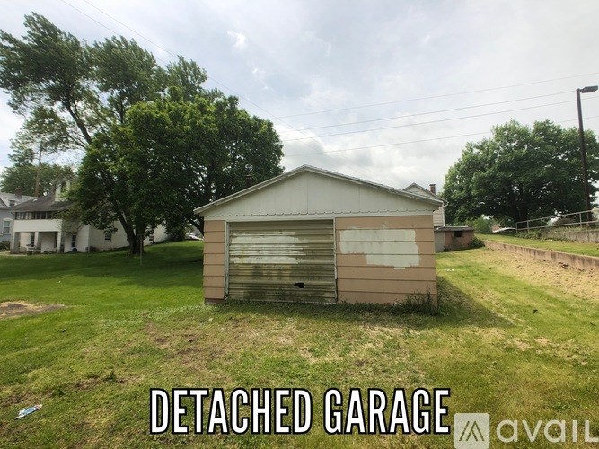 A detached garage is for sale.