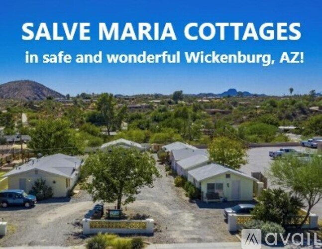 A bird's eye view of Salve Maria Cottages in Wickenburg, AZ.