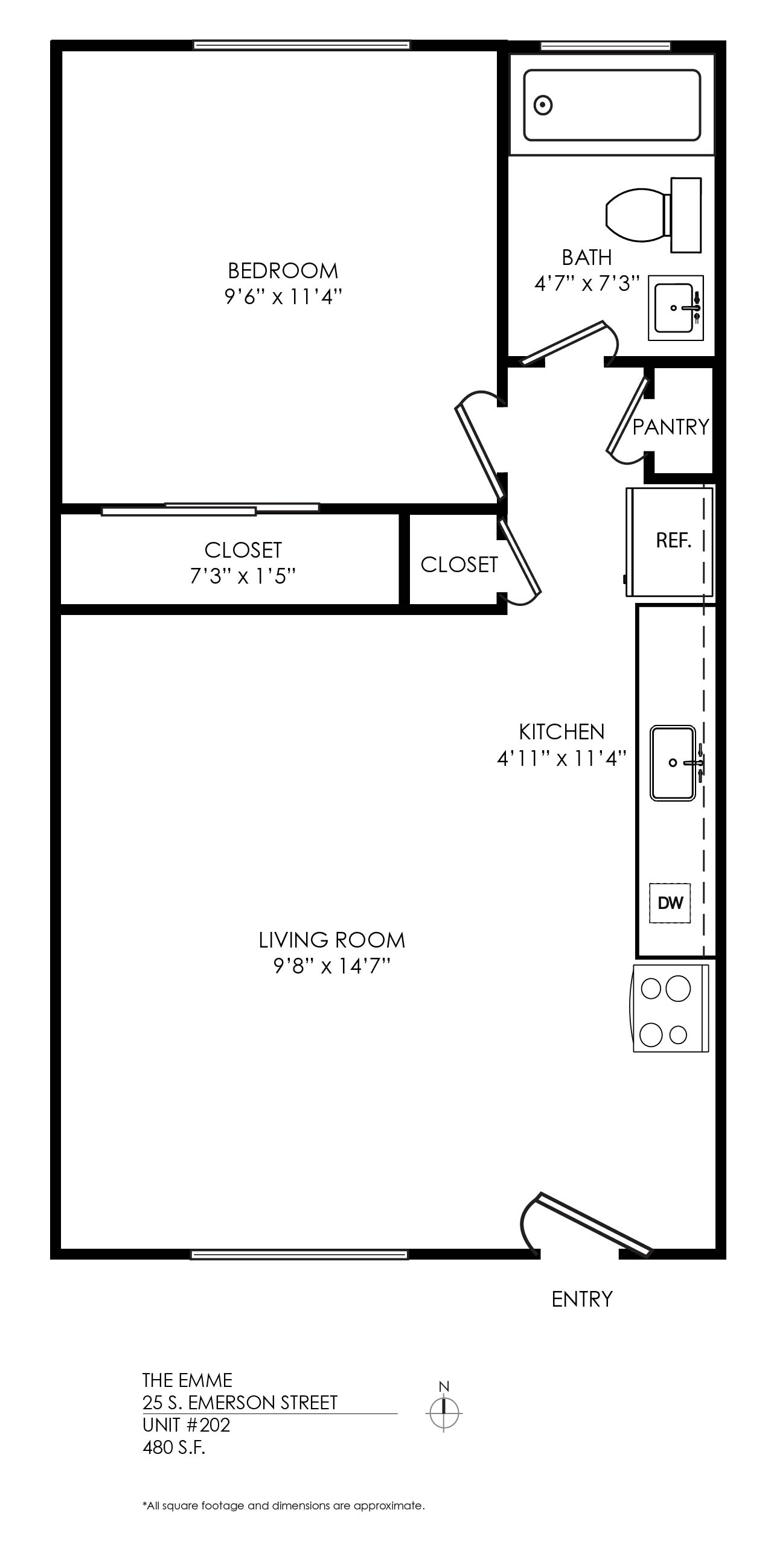 1 Bedroom x 1 Bathroom