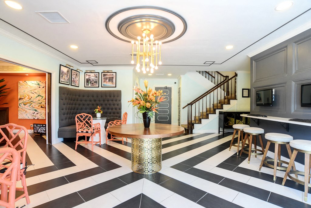 Our lobby view with tv sections