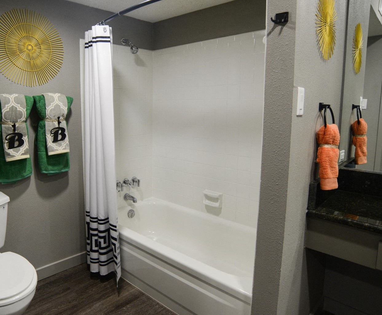 guest bathroom shower tub