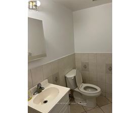 A white toilet sits next to a sink in a small bathroom.