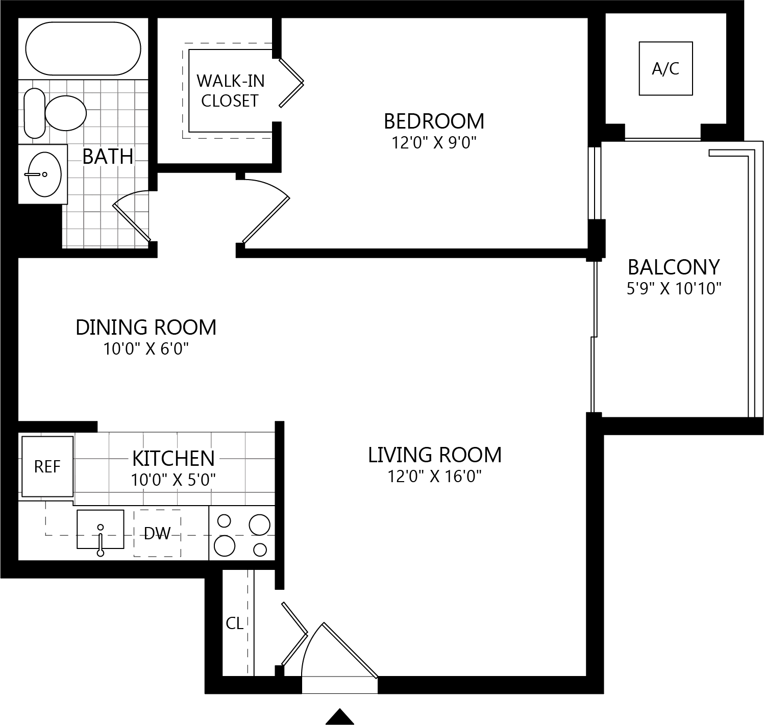 1 Bed/1 Bath-A1