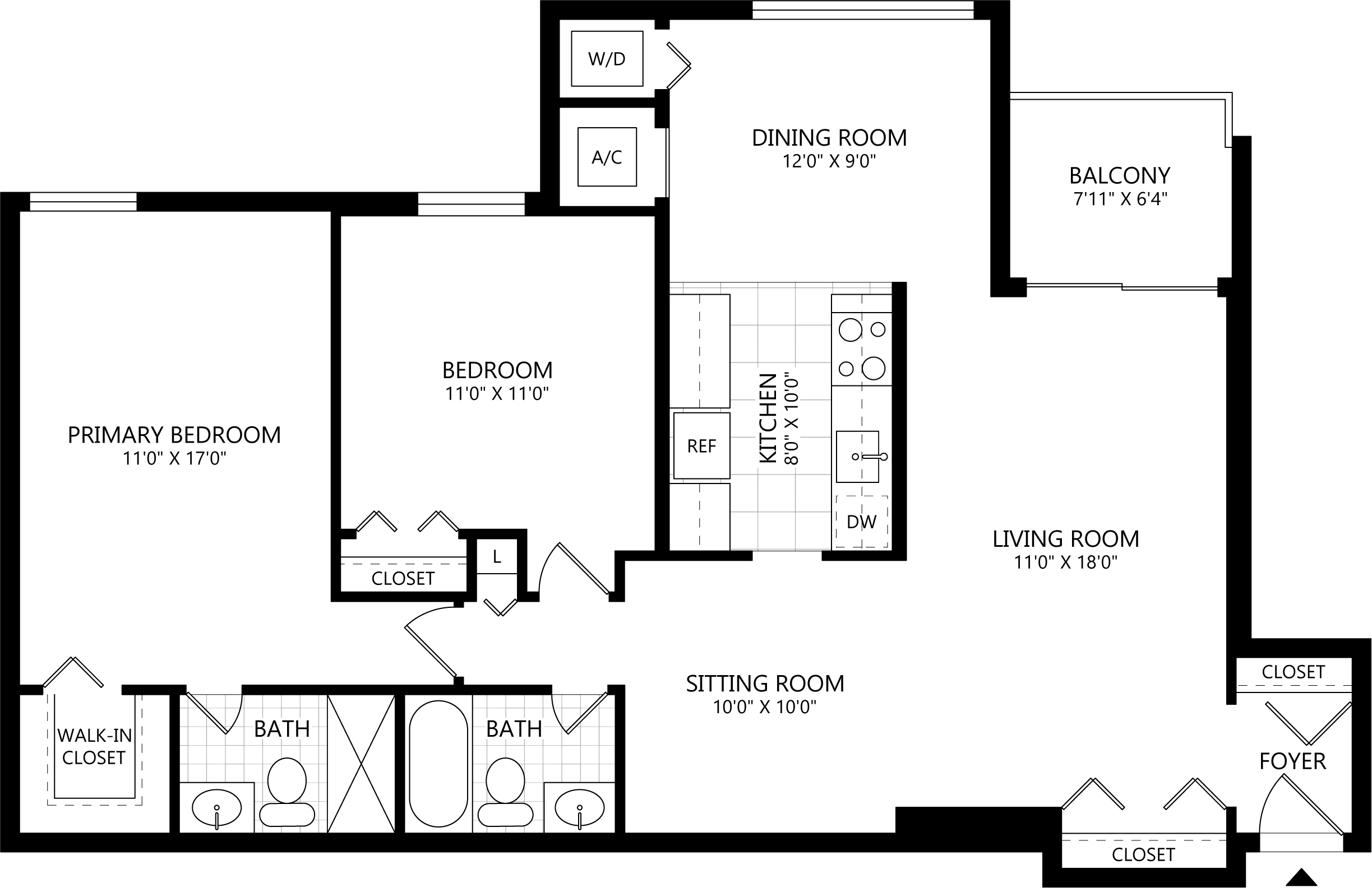 2 bed/ 2 Bath-B4